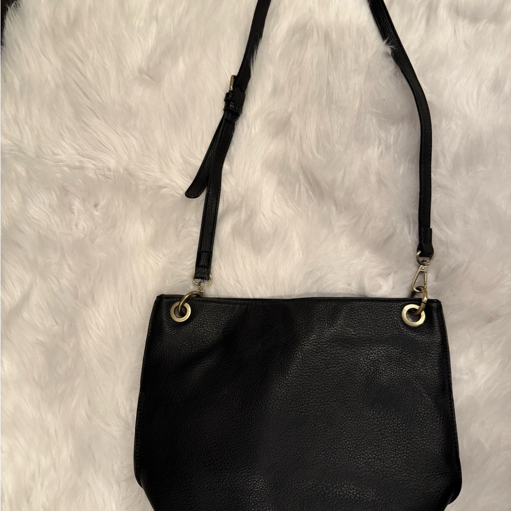 Joy Susan Black Crossbody Leather Bag